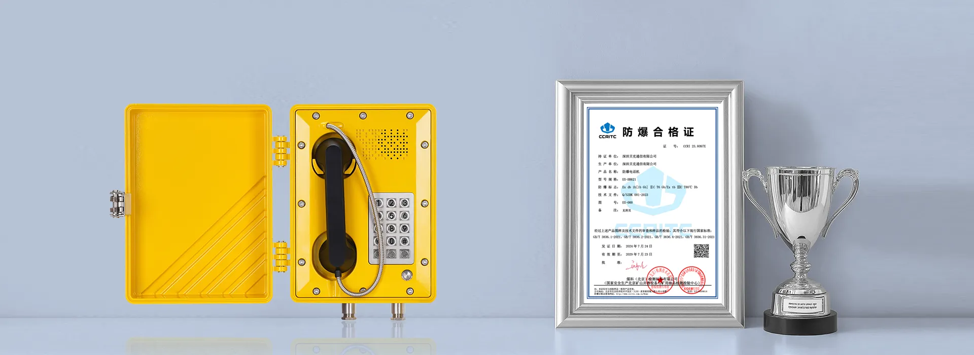 تصنيف واقية من الانفجار: Exde II CT6 (الصين GB القياسية وشهادة IECEx الدولية)