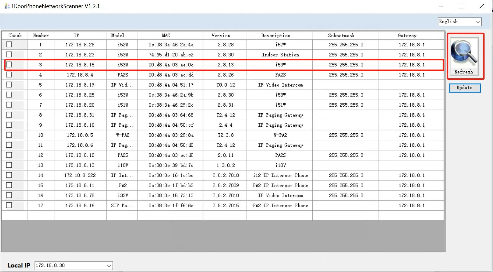 قائمة فحص IP لـ i53W