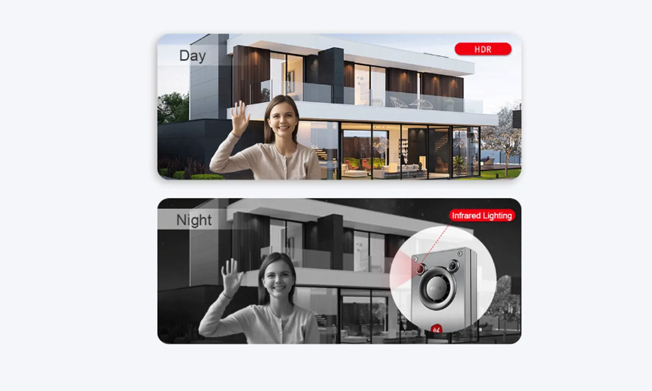 كاميرا عالية الدقة ، رؤية ليلية واضحة وفيديو مستقر