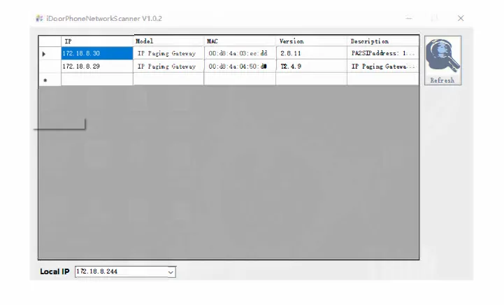 واجهة البحث عن عنوان IP