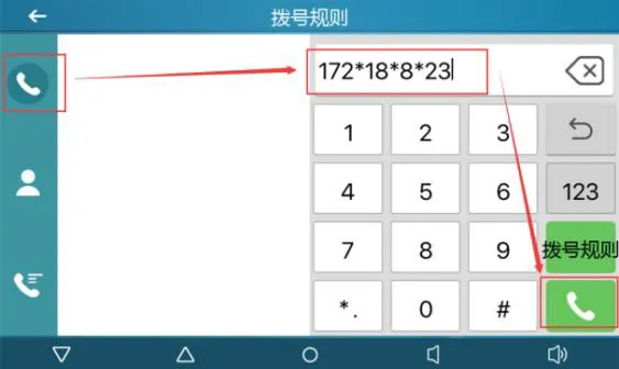 لوحة الاتصال الخاصة بالمحطة الداخلية لإدخال عنوان IP