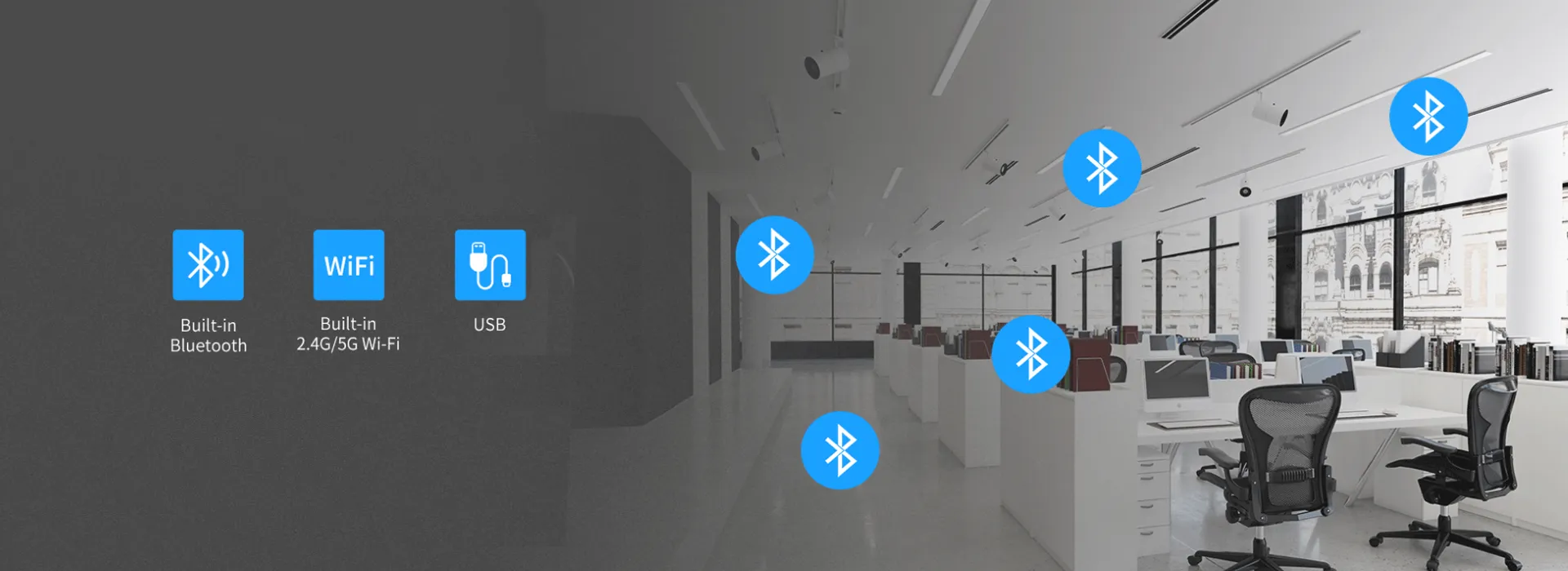 المدمج في واي فاي وبلوتوث لتجربة مكتب لاسلكي سلس