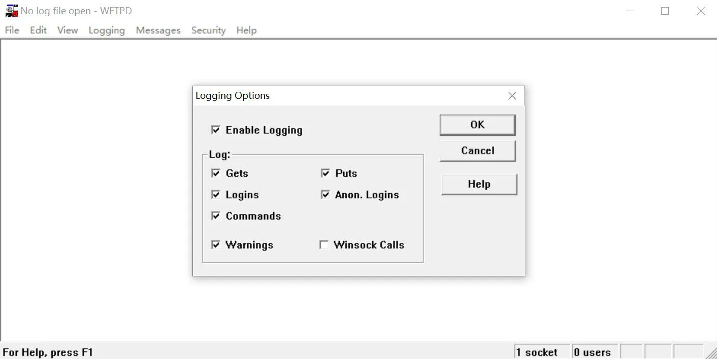 تفعيل خيار السجل