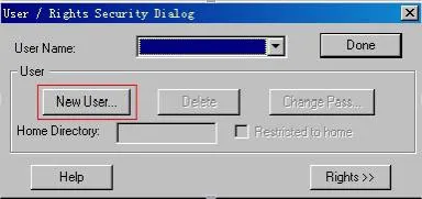 إنشاء مستخدم جديد على خادم FTP