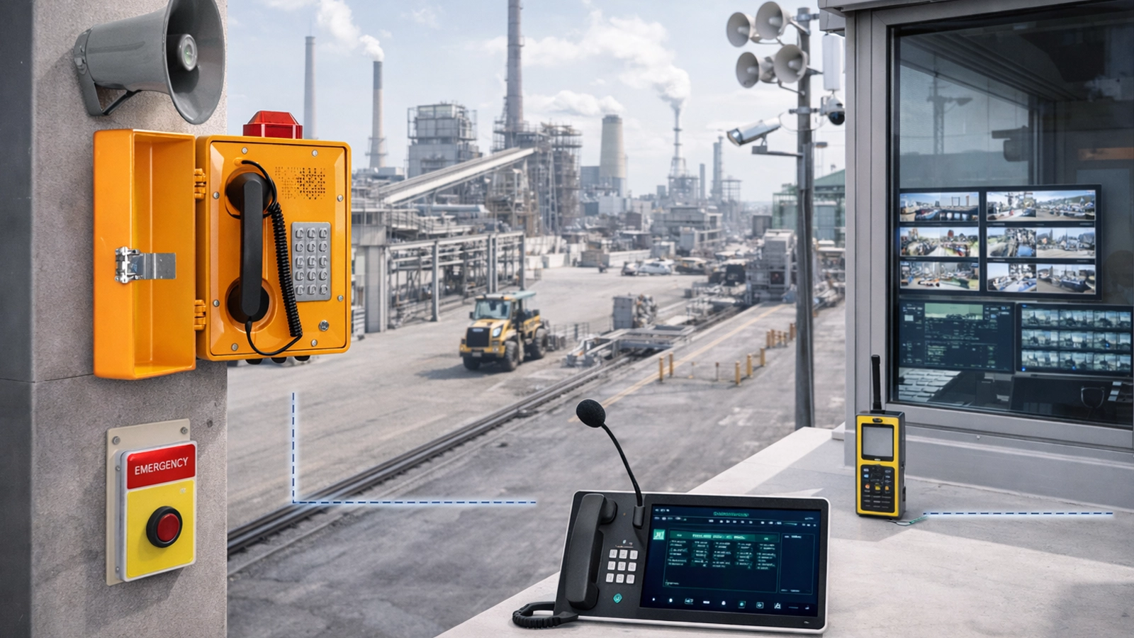 حل أزرار الذعر وأنظمة إنذار الإكرام الصناعي مع غرفة التحكم وأجهزة الاتصال الميدانية وتكامل الإرسال المركزي