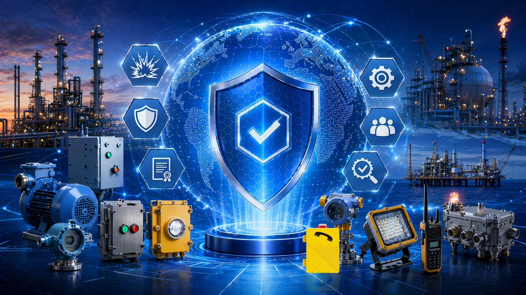 ما هي شهادة IECEx ضد الانفجار ؟ المعايير وتقييمات الحماية والتطبيقات