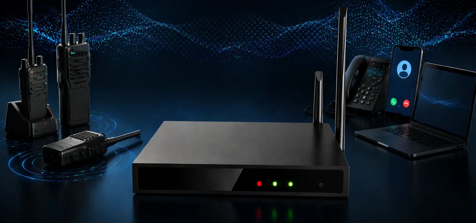 التشغيل المتبادل بين راديو UHF والاتصال SIP