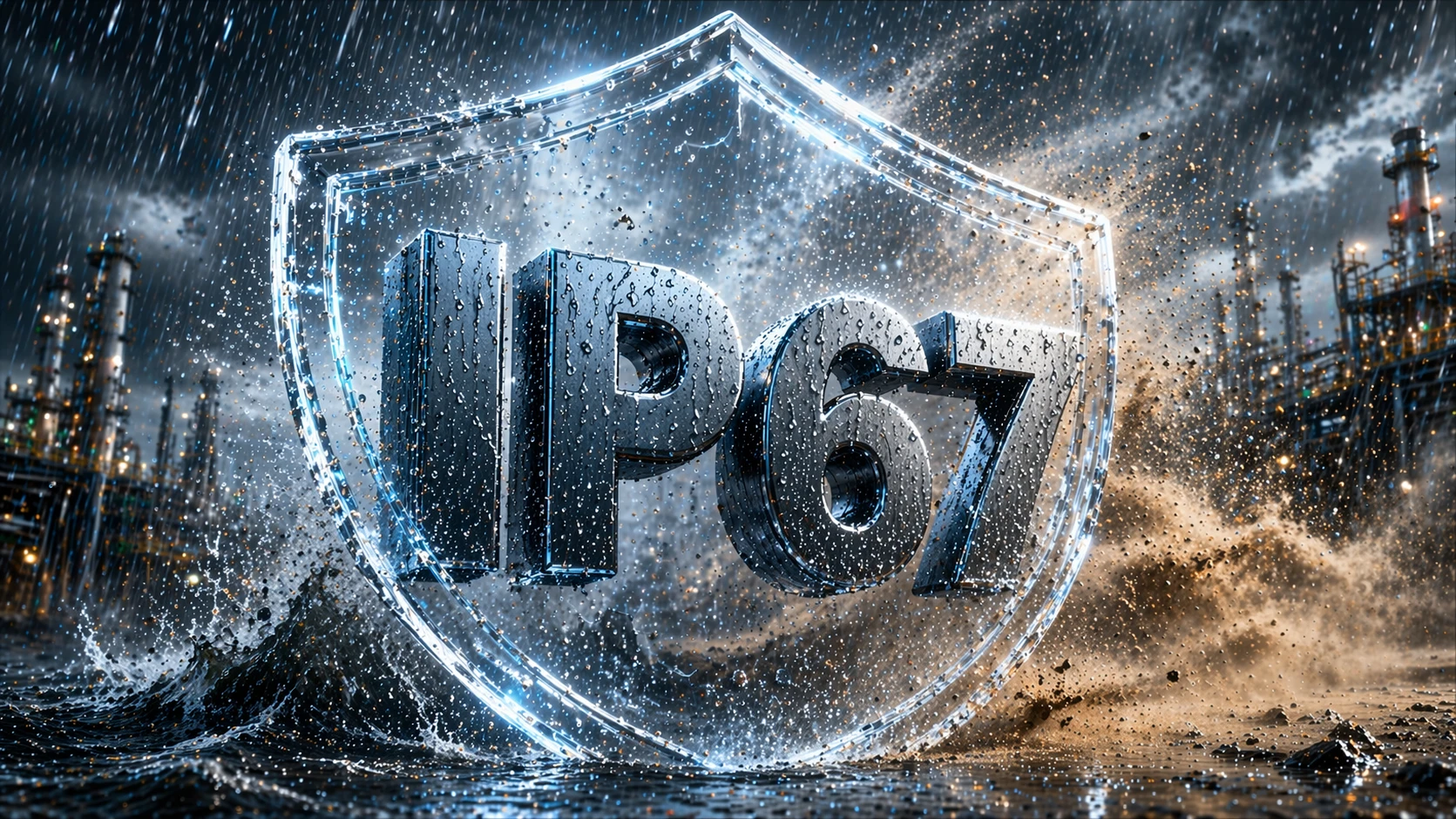 غلاف كهربائي محكم يخضع لاختبار حماية من نوع الغمر المؤقت المرتبط بمتطلبات IP67