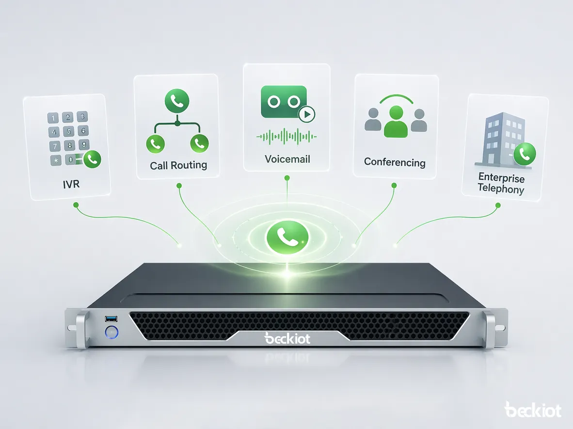 ميزات الاتصالات الهاتفية التجارية الغنية