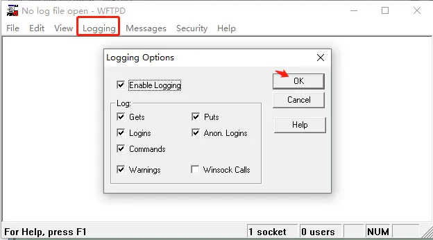 تمكين التسجيل