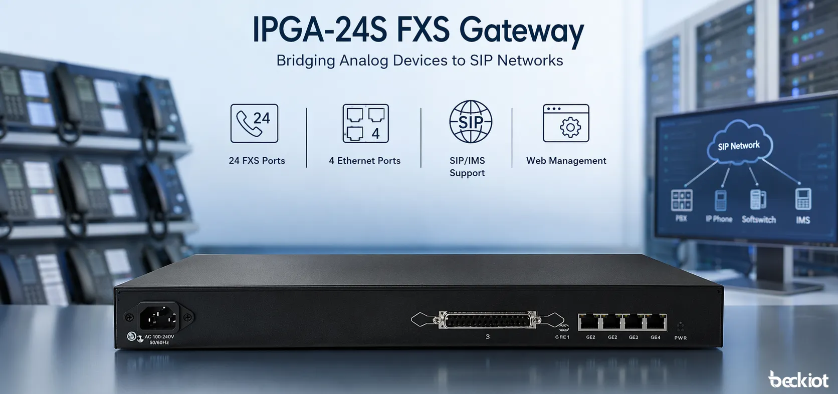 استخدام بوابة IPGA-24S FXS في سيناريوهات شبكات الصوت SIP والهجرة التناظرية