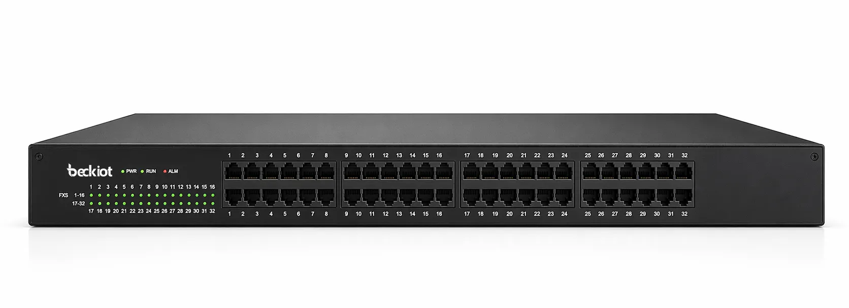 الواجهة الأمامية لبوابة IPGA-32S FXS في نشر بوابة تناظرية مثبتة على الرف