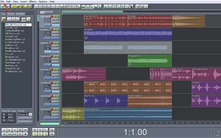 واجهة تحرير الصوت