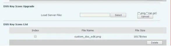 ترقية أيقونة مفتاح DSS المخصصة