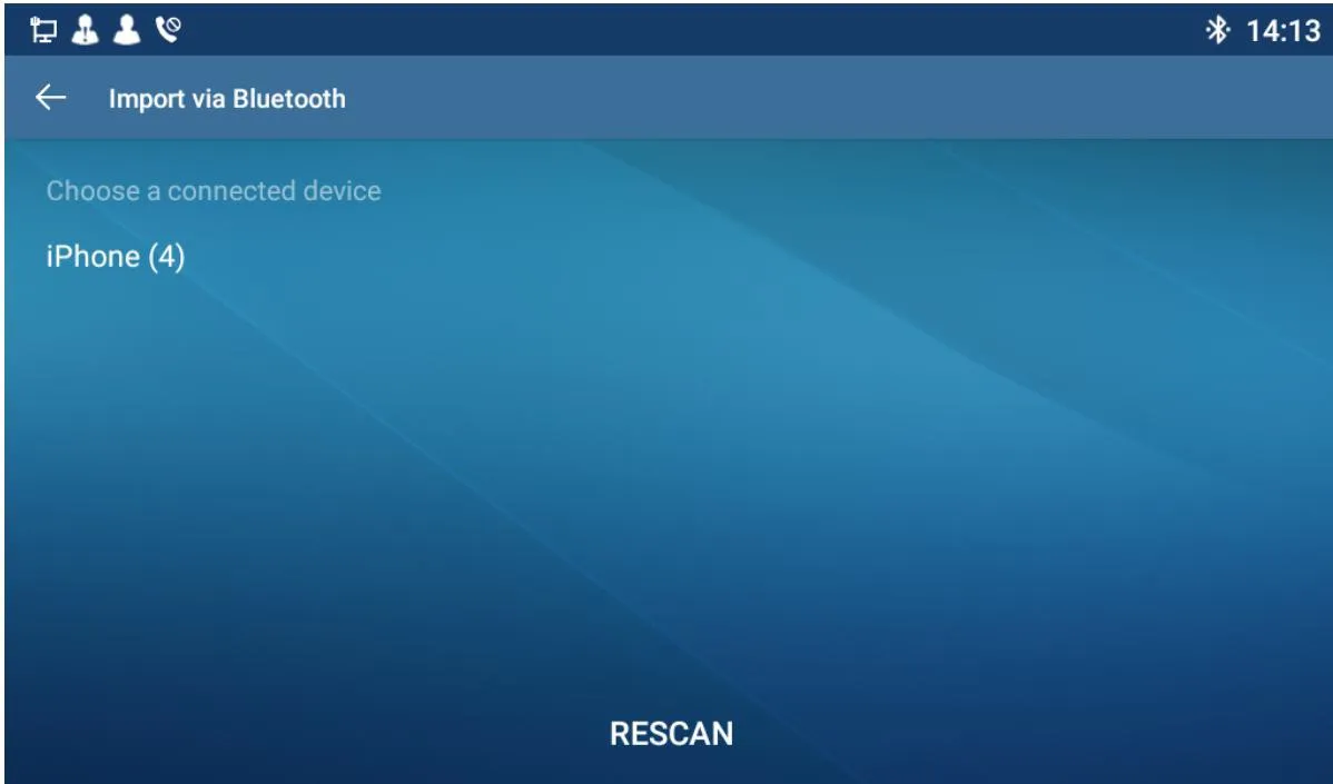 تحديث قائمة البلوتوث