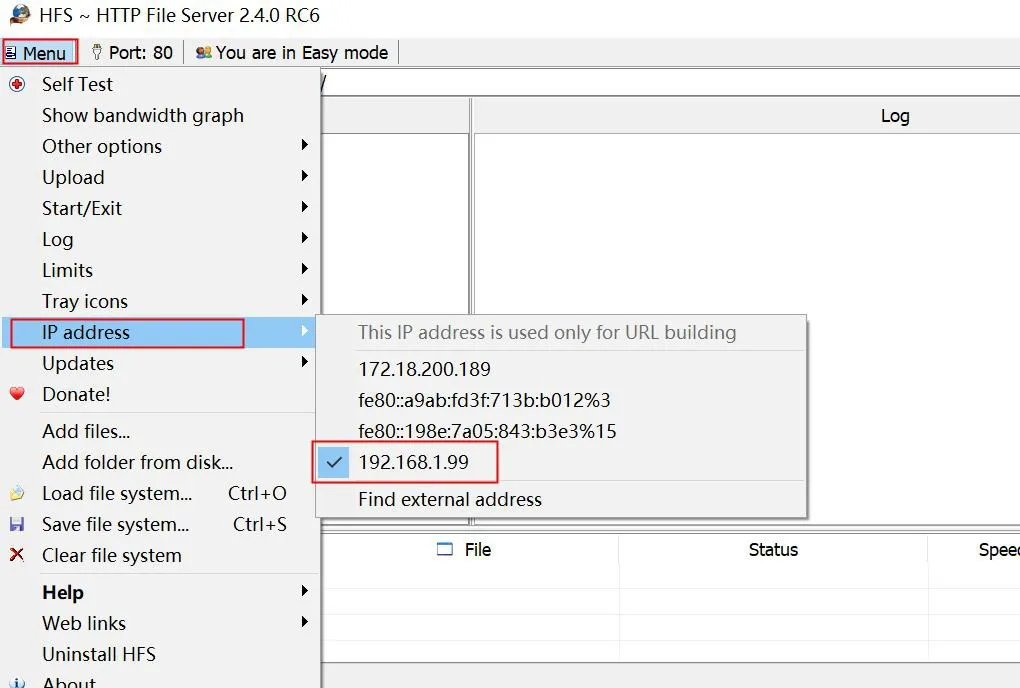 تحديد عنوان IP للكمبيوتر