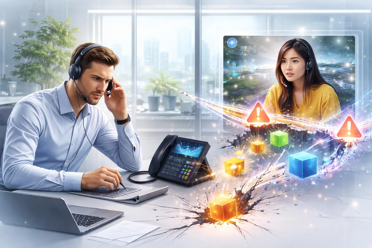 تحليل تدفق الصوت عبر بروتوكول النقل في الوقت الفعلي يظهر فجوات في تسلسل الحزم، والتذبذب، وتدهور جودة الصوت الناتج عن فقدان الحزم في مكالمة VoIP