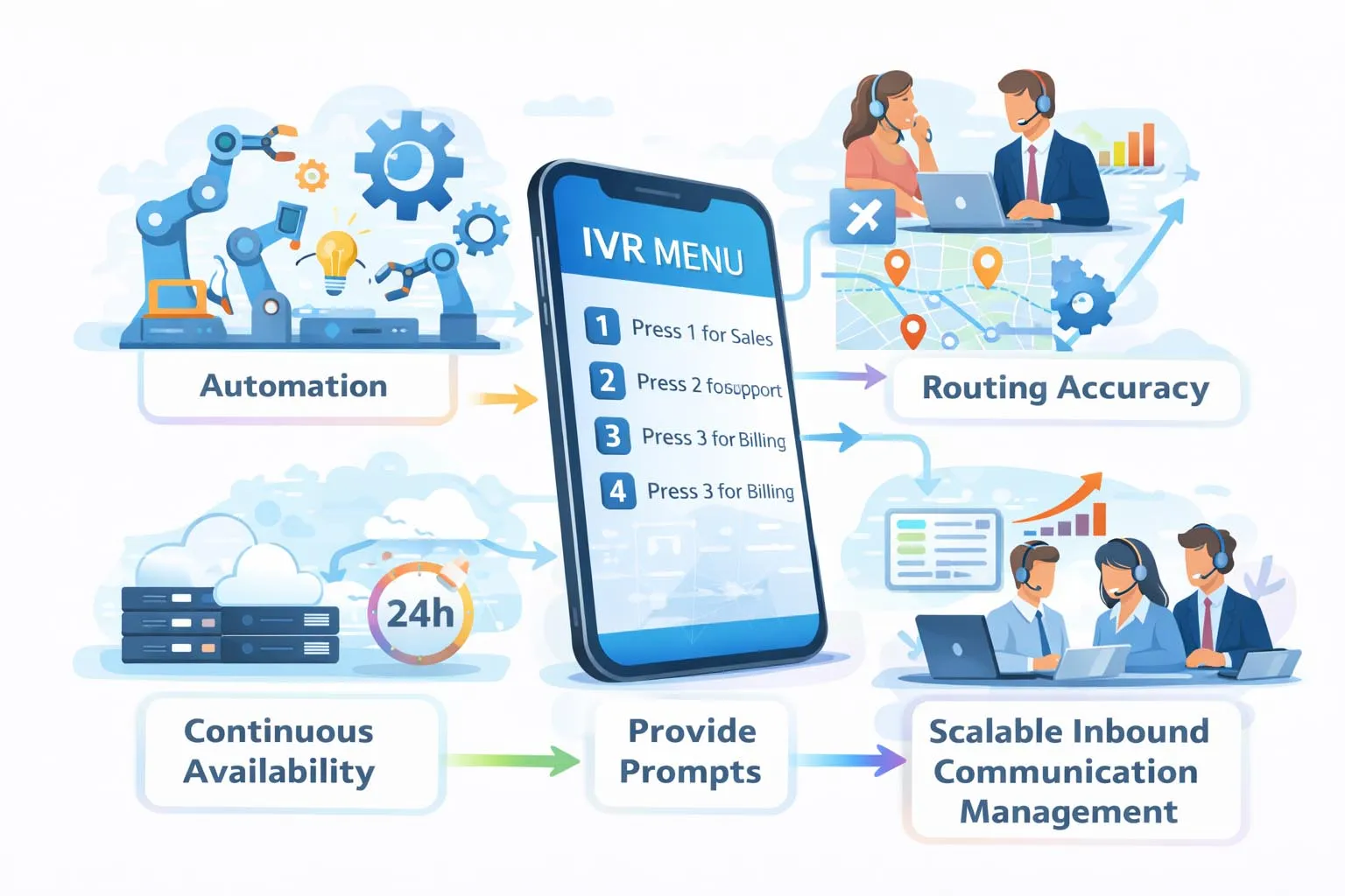 تطبيقات الاستجابة الصوتية التفاعلية في خدمة العملاء والرعاية الصحية والخدمات المصرفية والخدمات اللوجستية وبيئات اتصالات المؤسسات