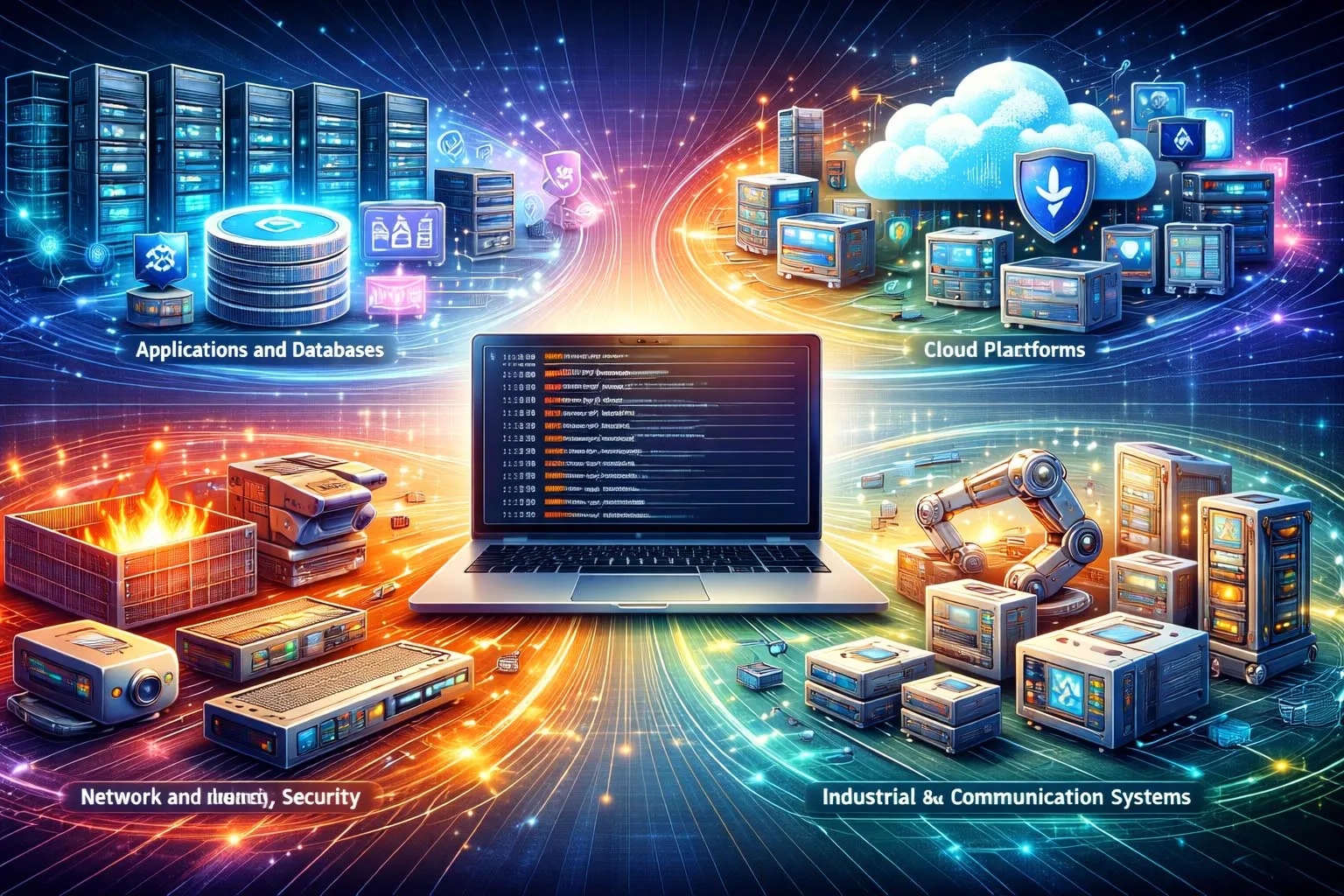 منصة سجلات أحداث مركزية تجمع السجلات من الخوادم والتطبيقات وأجهزة الشبكة وأنظمة الأمان للبحث والربط وتحليل التدقيق