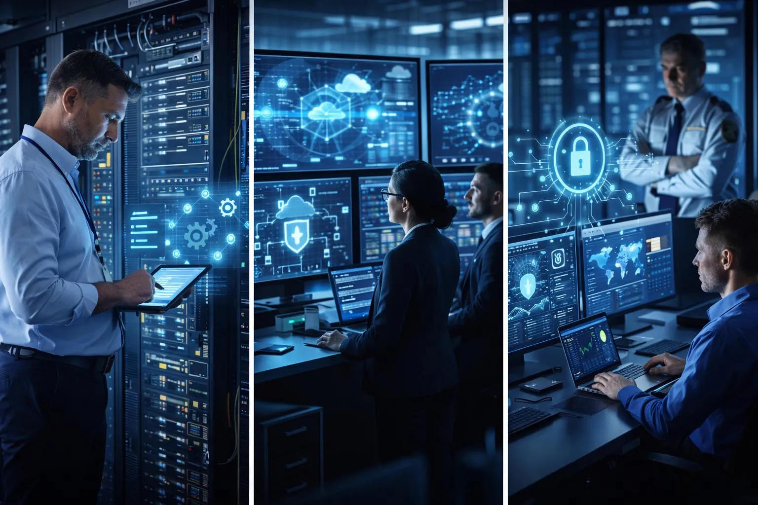 عمليات الإدارة السحابية التي تظهر التوفير والمراقبة والتحسين والحوكمة الأمنية والتحكم في دورة الحياة عبر البيئات الهجينة والمتعددة السحابات