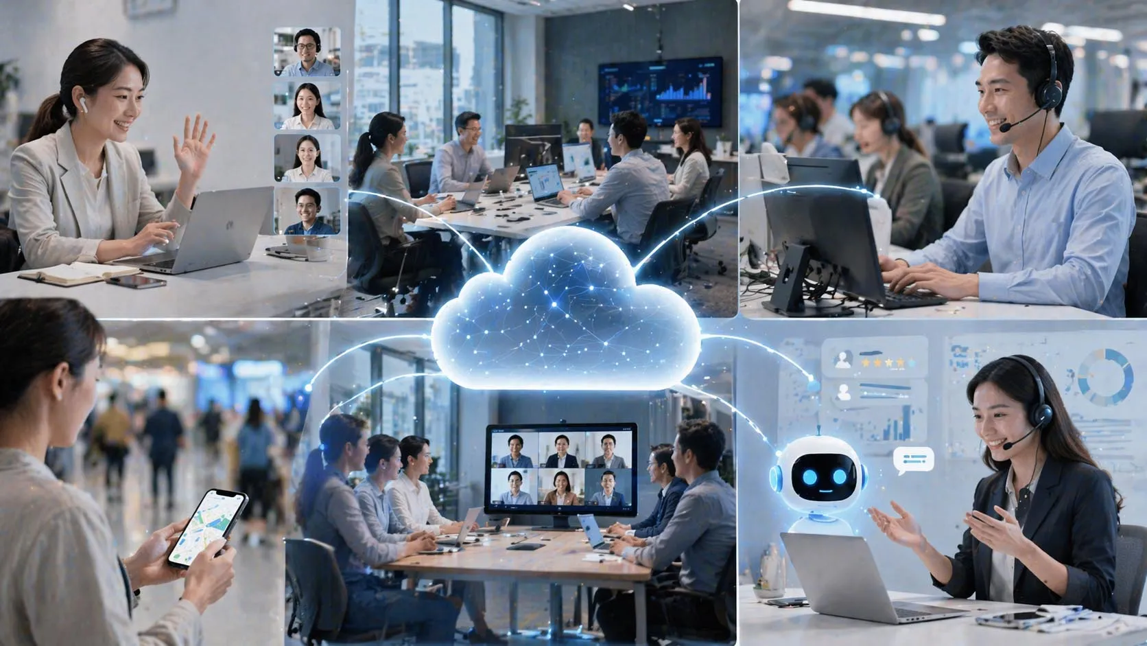 نظرة عامة على سوق منصات الاتصالات السحابية عبر مجموعات مدعومة بالتعاون وموردي UCaaS الصوتي أولاً والمنصات المتقدمة في الذكاء الاصطناعي المدمجة لخبرة العملاء