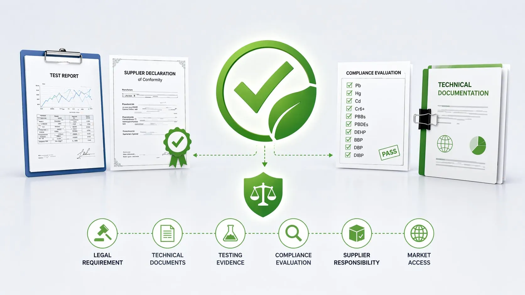 الوثائق الفنية وعملية مراجعة امتثال المواد لتقييم RoHS