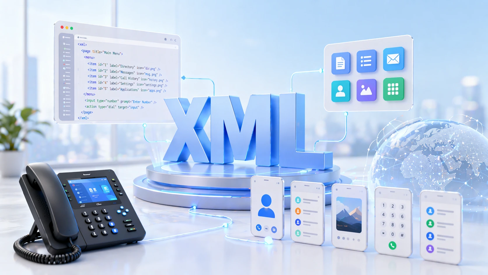 ما هو متصفح XML ؟ شرح تطبيقات الهاتف IP الموسعة