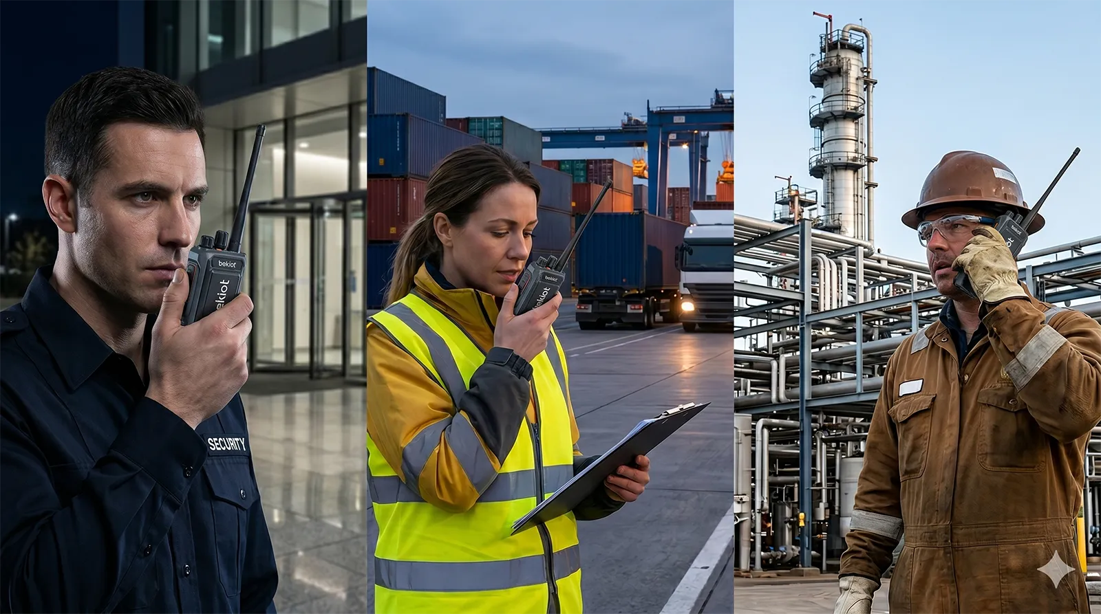 أجهزة راديو Push to Talk المحمولة من Becke Telcom تستخدمها الفرق الميدانية في الأمن والنقل والعمليات الصناعية