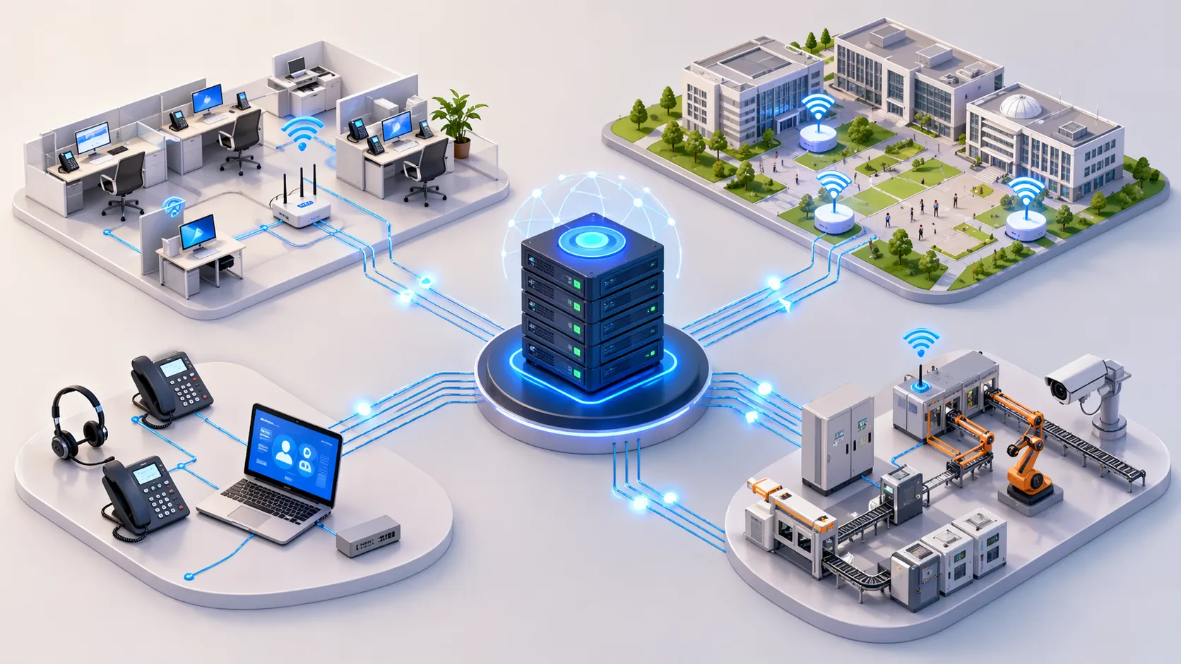 دعم DHCP لهواتف IP وأجهزة اتصالات SIP في شبكات الصوت التجارية