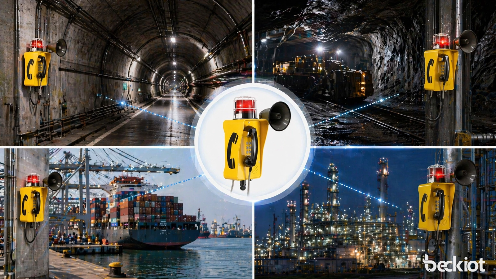 هاتف BKTS2 المقاوم للعوامل الجوية المثبت على الحائط للاستخدام في الأنفاق والمناجم والموانئ والمصانع الصناعية