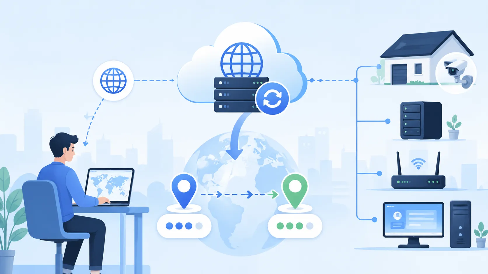 ما هي سيناريوهات التطبيق الفعلية ومزايا نظام DNS الديناميكي؟