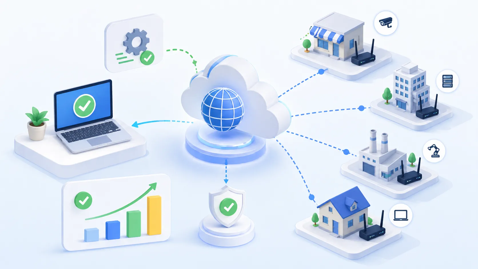 DNS ديناميكي يدعم اتصال مستقر لفروع الشركات والأجهزة النائية عبر عناوين WAN المتغيرة