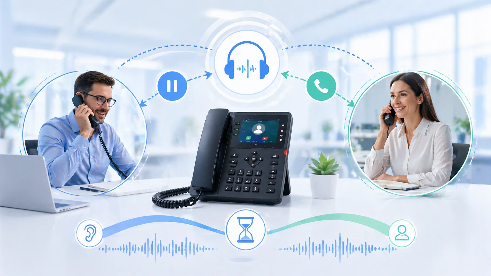 ما هي خصائص ومزايا ميزة تعليق المكالمة؟