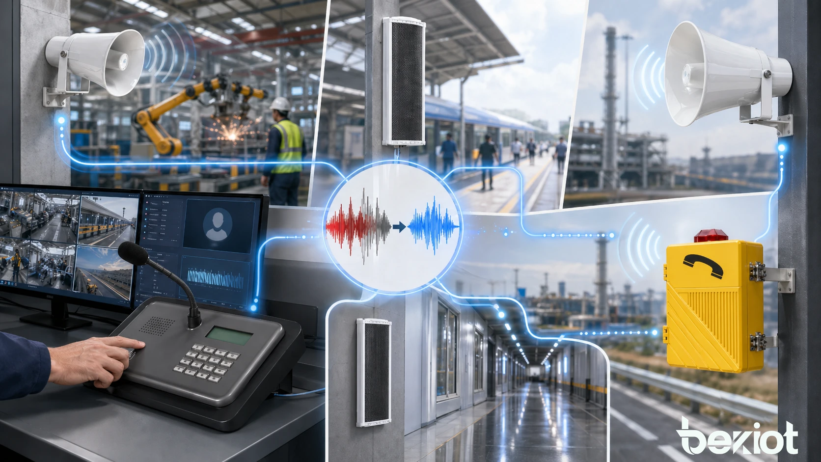 تطبيقات تقليل الضوضاء عبر إنتركم SIP والهاتف الصناعي وميكروفون النداء ووحدة التحكم التشغيلية وأنظمة الاتصال الطارئ