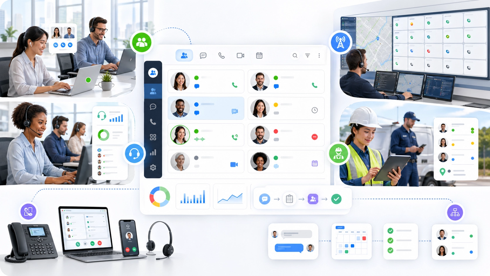 Presence يحسن توجيه المكالمات وقرارات التحويل وتوفر المشغل في واجهة معالجة مكالمات الاتصالات الموحدة