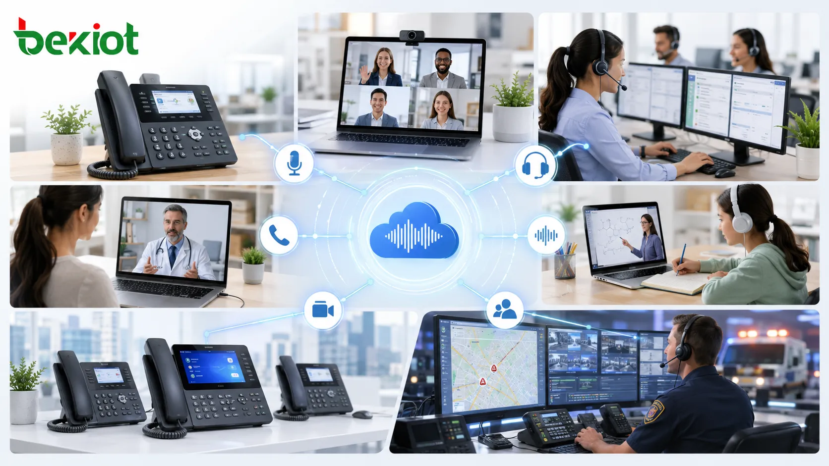تطبيقات الصوت فائق الوضوح في VoIP وهواتف SIP ومؤتمرات الفيديو ومراكز الاتصال والطب عن بُعد والتعليم والتواصل التشغيلي