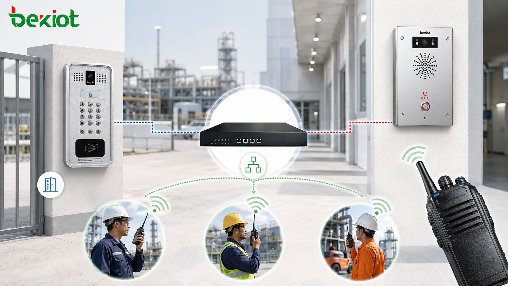 حل بوابة RoIP لربط التحكم في الدخول عبر IP ومحطات المساعدة الطارئة وأجهزة الاتصال اللاسلكي ثنائية الاتجاه