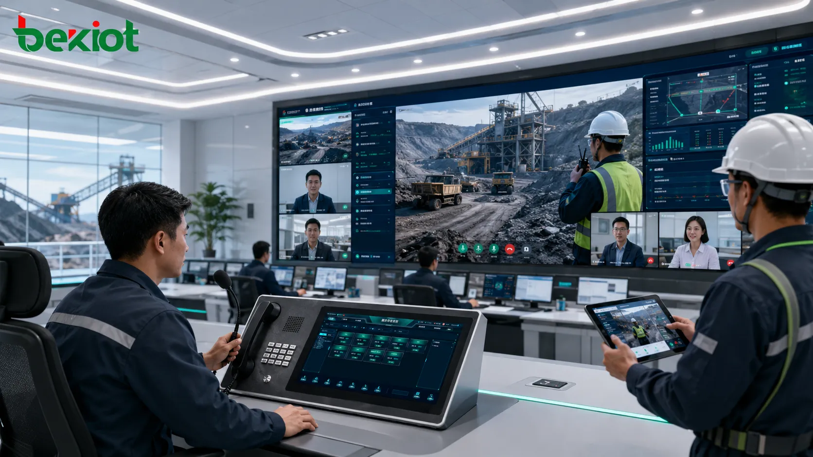 5G mine video dispatch with video return consultation live streaming and smart terminal collaboration