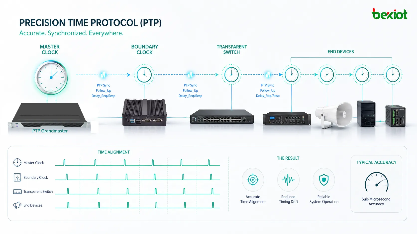 ما هو بروتوكول الوقت الدقيق PTP؟ طريقة العمل والفوائد والتطبيقات