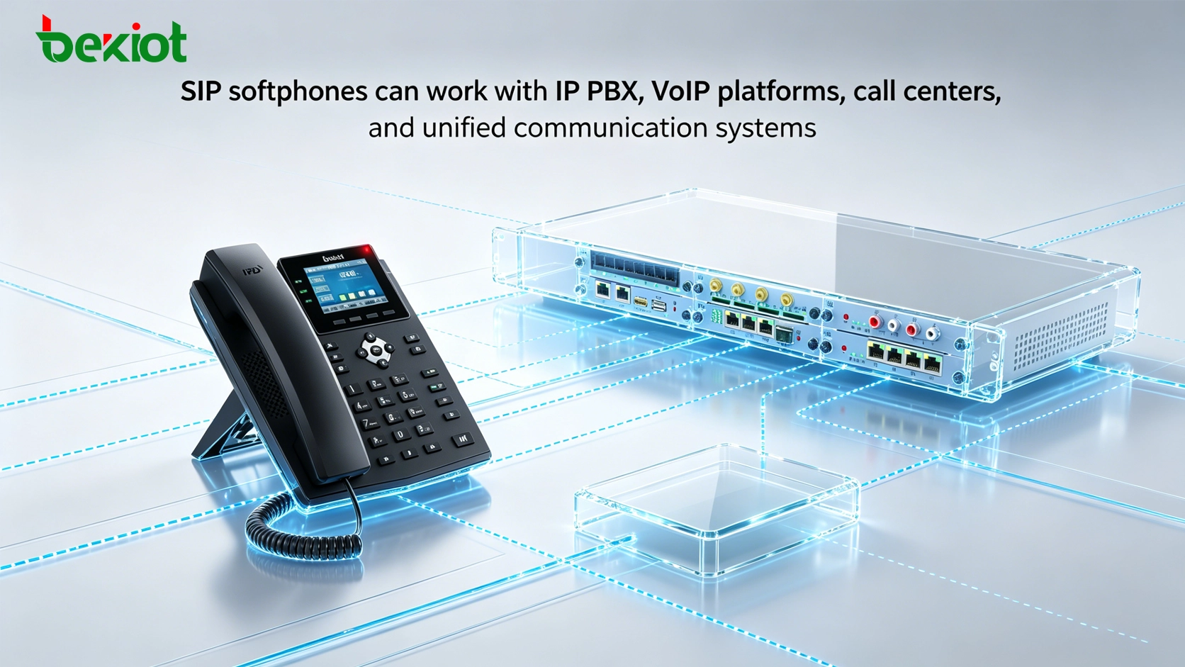 دمج هاتف SIP البرمجي مع IP PBX ومنصة الاتصالات الموحدة ومركز الاتصال
