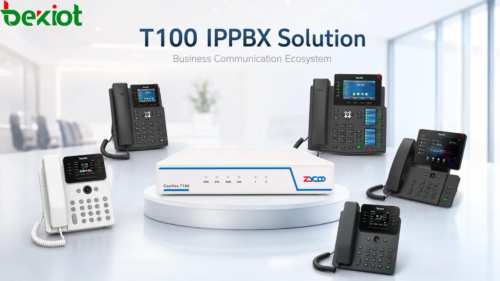 تحليل صناعي: Zycoo T100 CooVox IPPBX