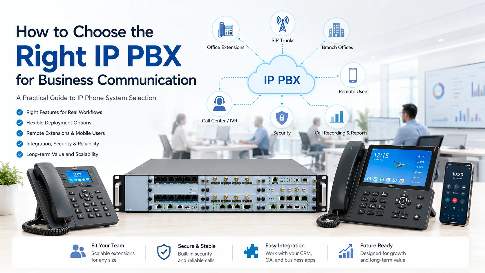 كيفية اختيار نظام مراسلة IP PBX المناسب لاتصالات الأعمال