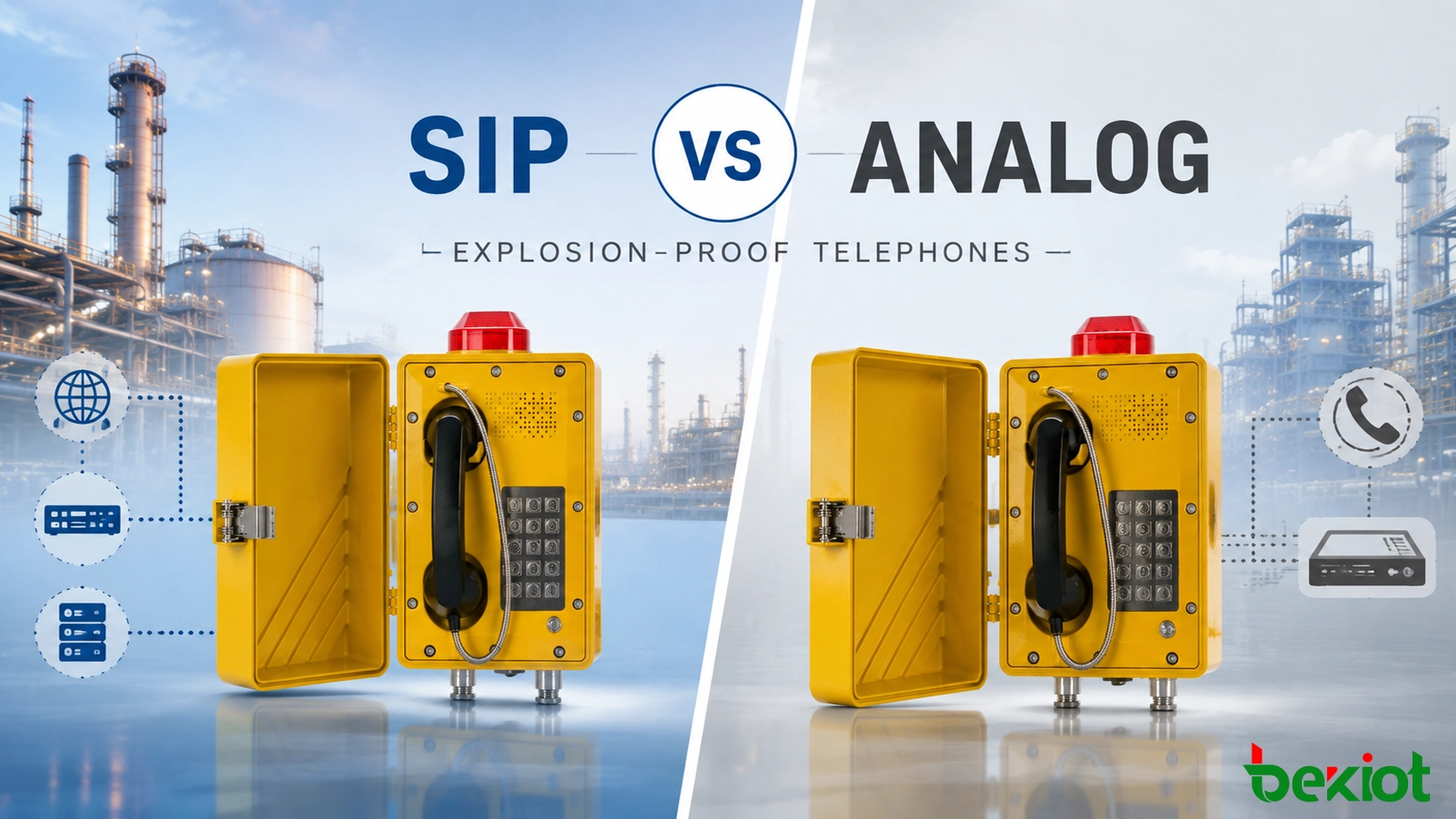 هواتف SIP مقابل الهواتف التناظرية المقاومة للانفجار: ما الفرق؟