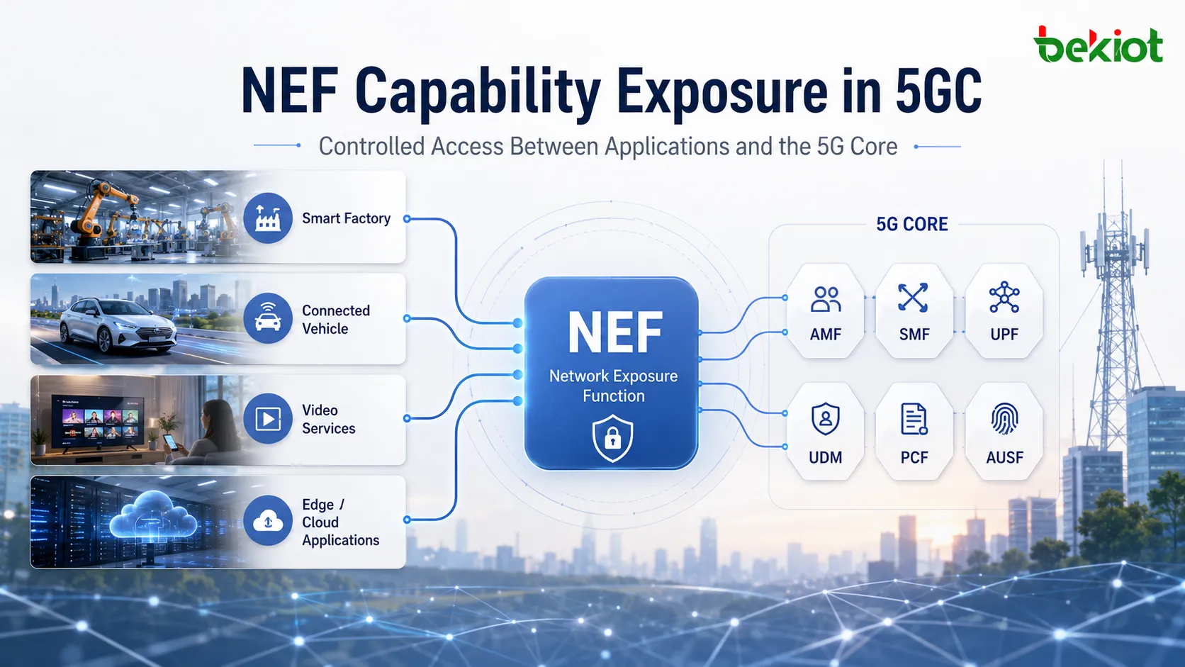 كيف يتيح NEF قدرات الشبكة في 5GC