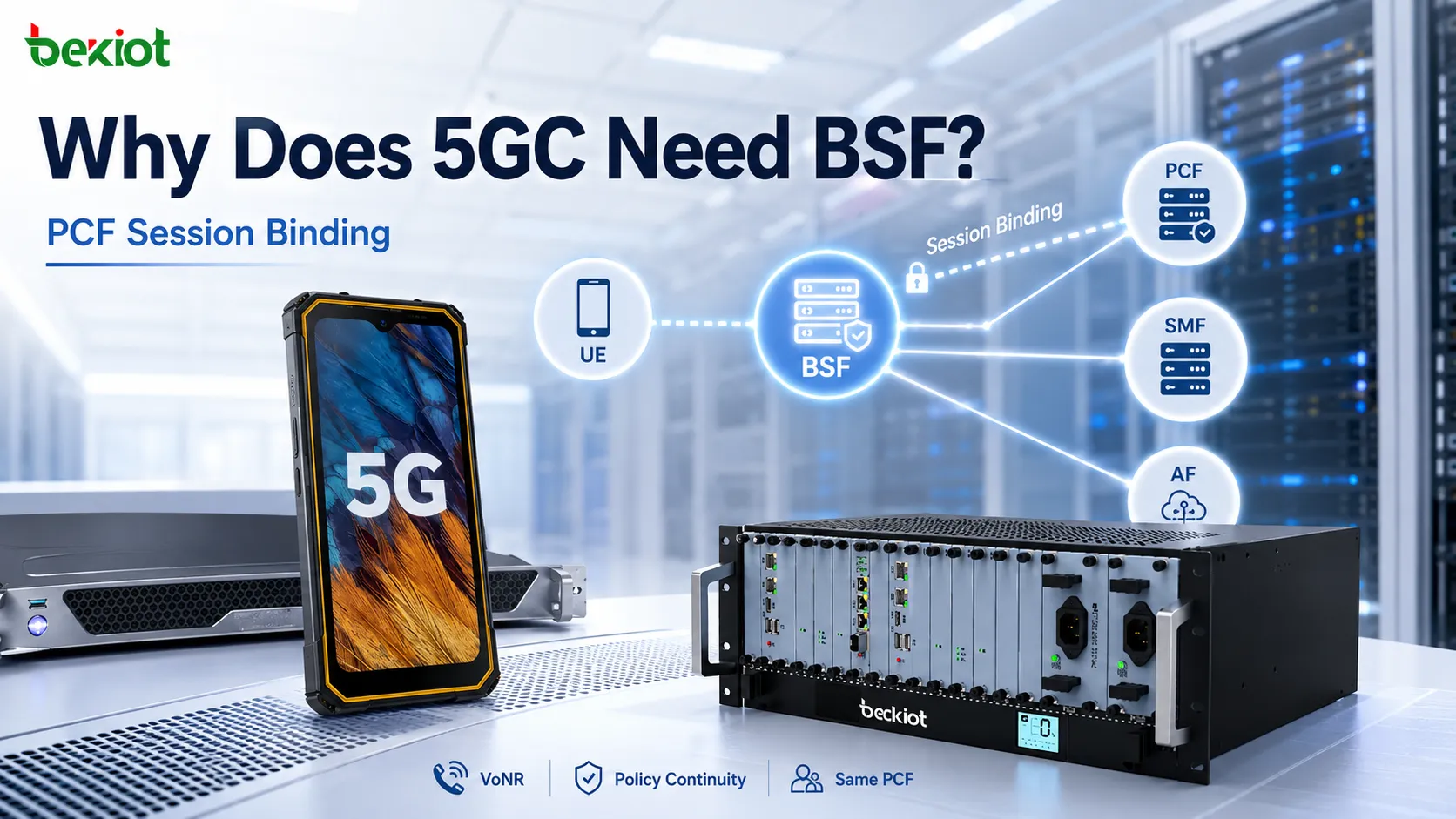 لماذا تحتاج شبكة 5GC إلى BSF لربط جلسة PCF؟