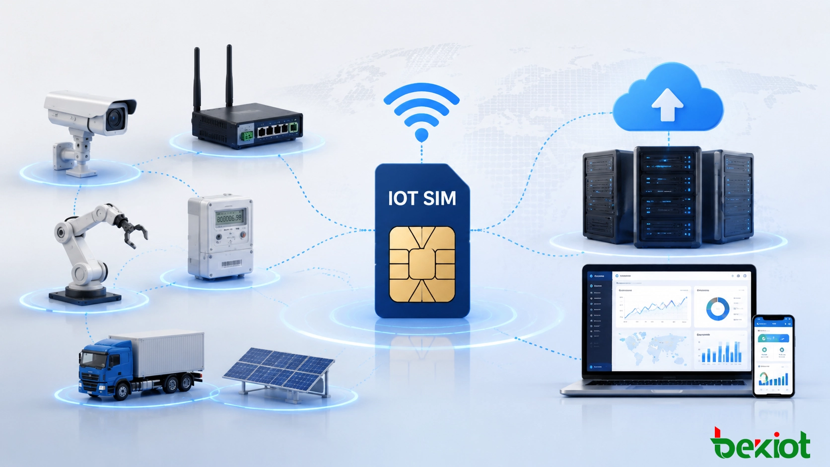 بطاقة SIM لإنترنت الأشياء تربط الأجهزة الصناعية والمحطات البعيدة عبر الشبكات الخلوية