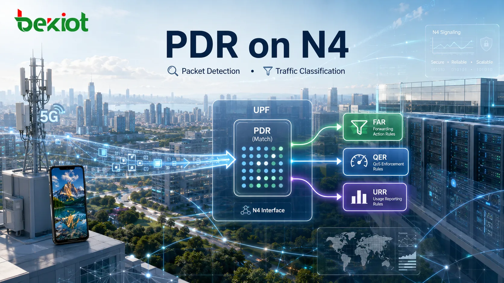 كيف تكتشف قاعدة PDR الحزم وتُصنّفها على واجهة N4؟