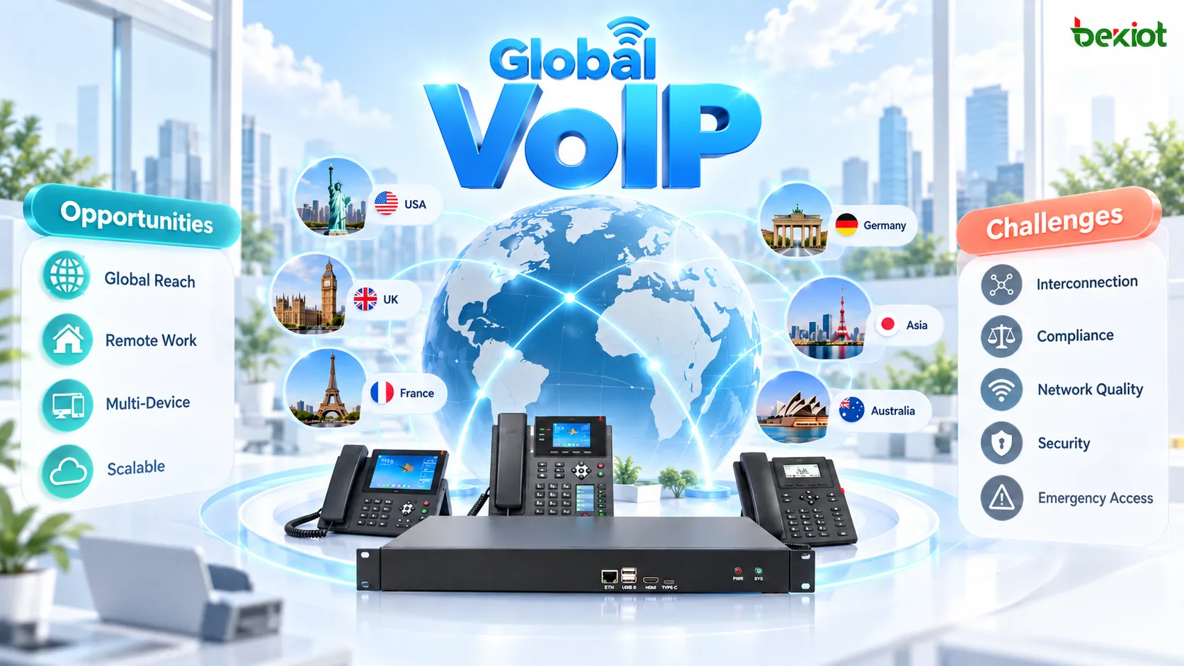 التوسع عالمياً: ما الذي يمكن أن تسهله تقنية VoIP للشركات، وأين تكمن حدودها؟