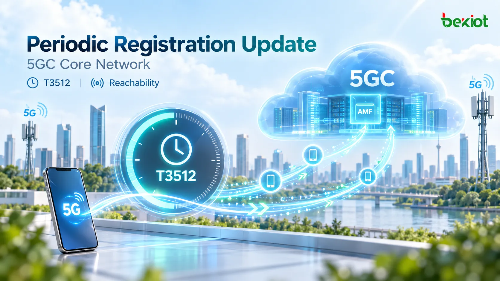 إجراء تحديث التسجيل الدوري في شبكة 5GC الأساسية