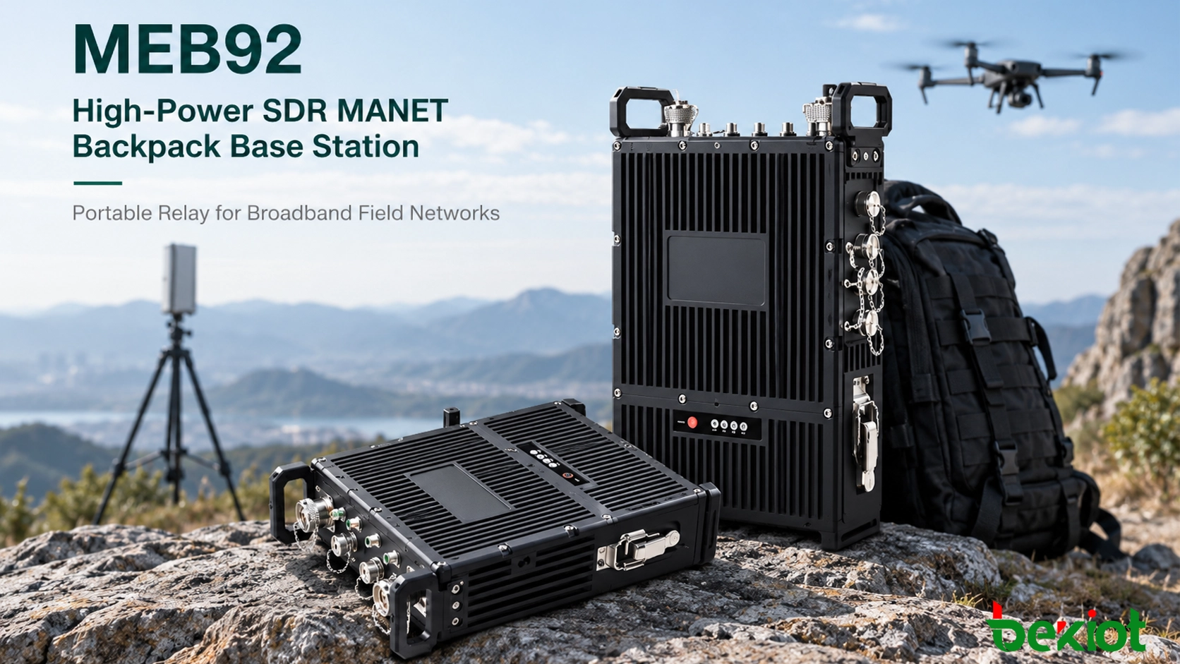 منظر المنتج لمحطة MEB92 عالية القدرة SDR MANET المحمولة على الظهر